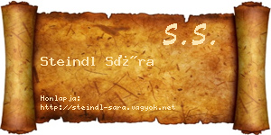 Steindl Sára névjegykártya